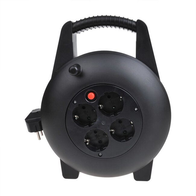 ProPlus Kabelhaspel - 4 aansluitingen - 15 meter - met stroomonderbreker - voor binnengebruik