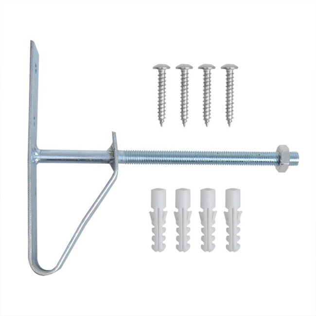 ProPlus Bandenhouderset muurbevestiging - 2 stuks - Inclusief pluggen en schroeven - Voor zomer- en winterbanden