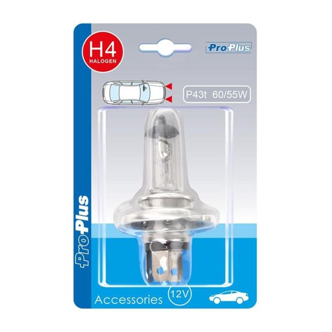 ProPlus Autolamp - 12V - 60/55W - P43T - H4 - blisterverpakking