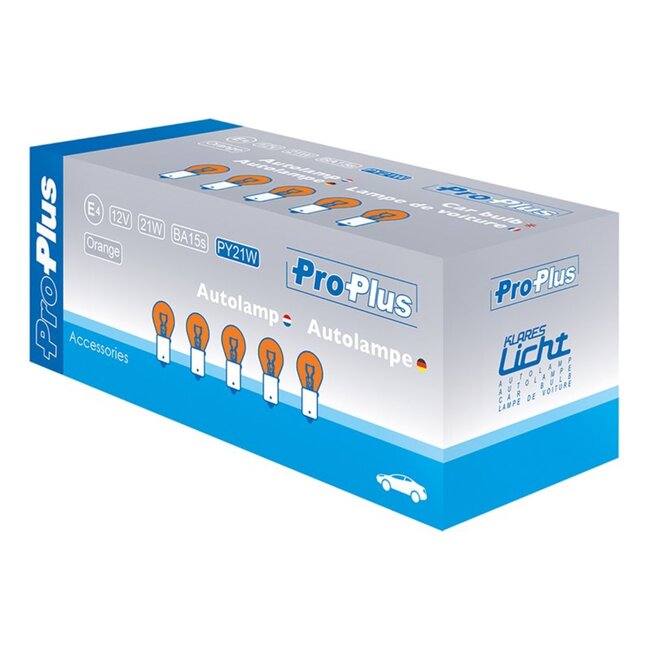 ProPlus Oranje autolamp - 12V - 21W - BA15S fitting - Geschikt voor aanhangwagens en trekkers