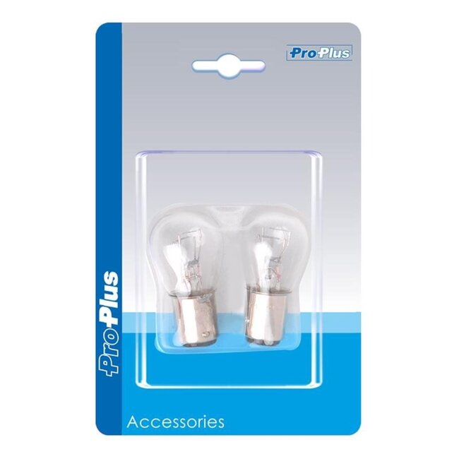 ProPlus Autolamp - 12V - Achterlicht en remlicht - 21/4W - BAZ15d - 2 stuks