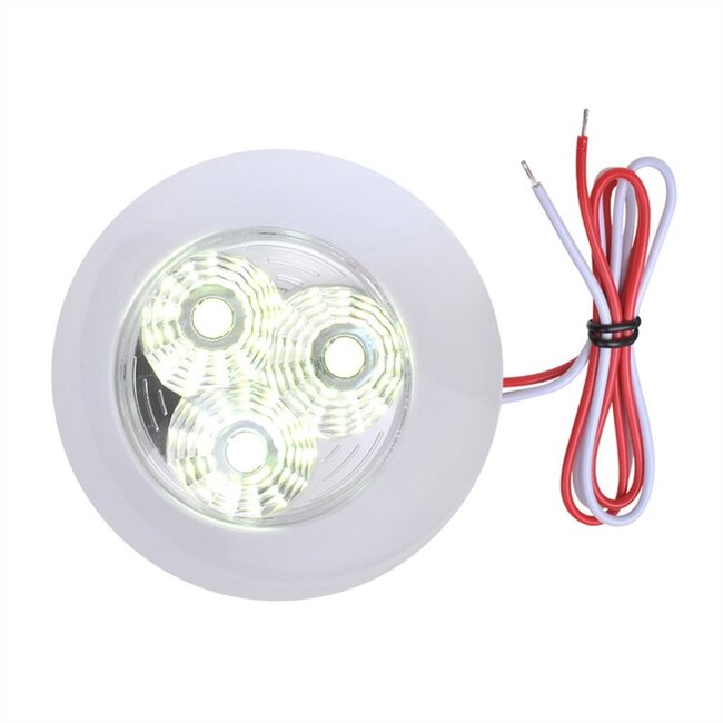 ProPlus Opbouwspot met 3 leds - 12V - 290 lumen - Ø 95 mm - Warm wit licht
