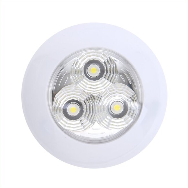ProPlus Opbouwspot met 3 leds - 12V - 290 lumen - Ø 95 mm - Warm wit licht
