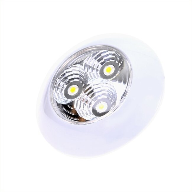 ProPlus Opbouwspot met 3 leds - 12V - 290 lumen - Ø 95 mm - Warm wit licht