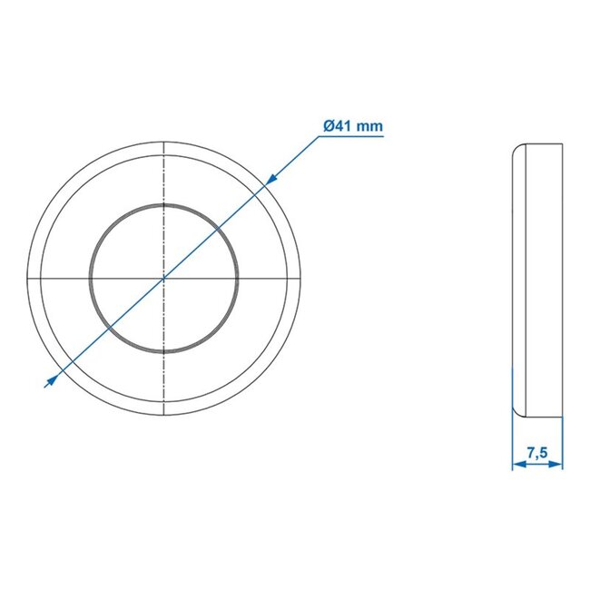 ProPlus Opbouwspot led - 12V - 150 lumen - Ø 40 mm - RVS - Binnengebruik