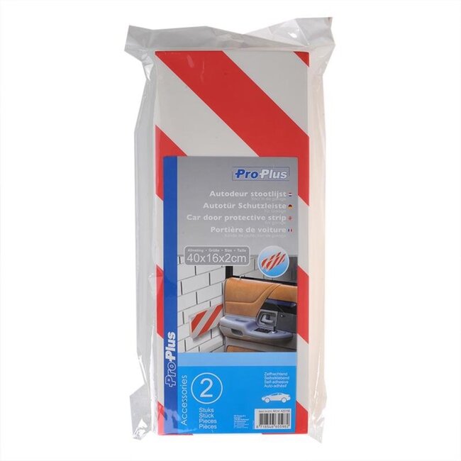 ProPlus Zelfklevende autodeur stootlijst - set van 2 - schokabsorberend - waterbestendig - 40x16x2 cm
