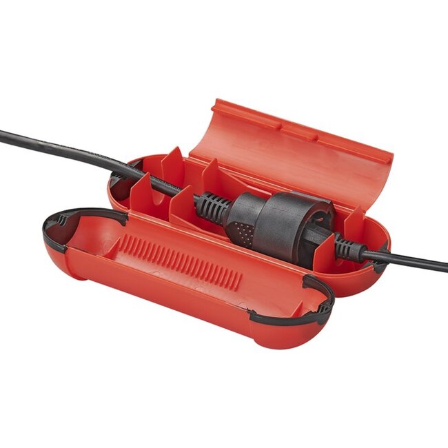 ProPlus Veiligheidsbox voor Schuko stekkerverbindingen - Spatwaterdicht - Ø 6.5 x 20 cm - Rood