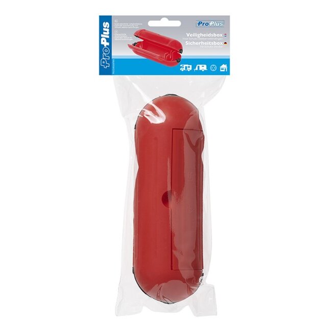 ProPlus Veiligheidsbox voor Schuko stekkerverbindingen - Spatwaterdicht - Ø 6.5 x 20 cm - Rood