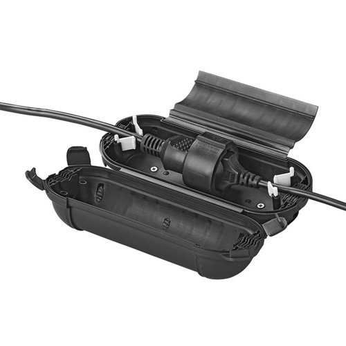 Pro Plus Veiligheidsbox voor Schuko Stekkerverbindingen - IP44 - Ø 8.5 x 21 cm - Zwart Pro Plus Veiligheidsbox voor Schuko Stekkerverbindingen - IP44 - Ø 8.5 x 21 cm - Zwart