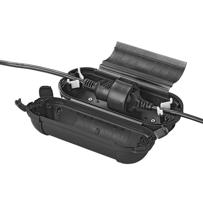 Pro Plus Veiligheidsbox voor Schuko Stekkerverbindingen - IP44 - Ø 8.5 x 21 cm - Zwart