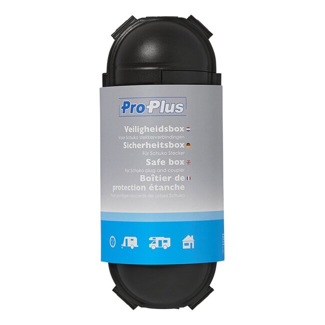 ProPlus Veiligheidsbox voor stekkerverbindingen - spatwaterdicht - Ø 8.5 x 21 cm - zwart