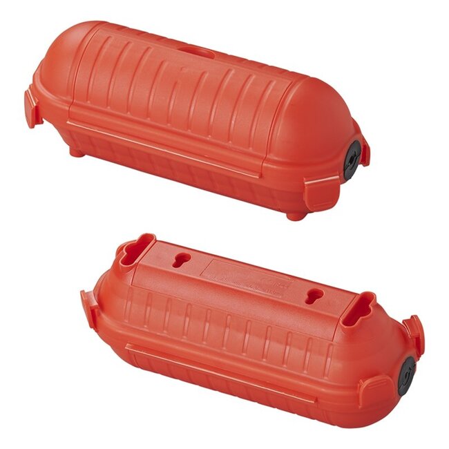 ProPlus Veiligheidsbox voor schuko stekkerverbindingen - spatwaterdicht - Ø 6.5 x 21 cm - rood