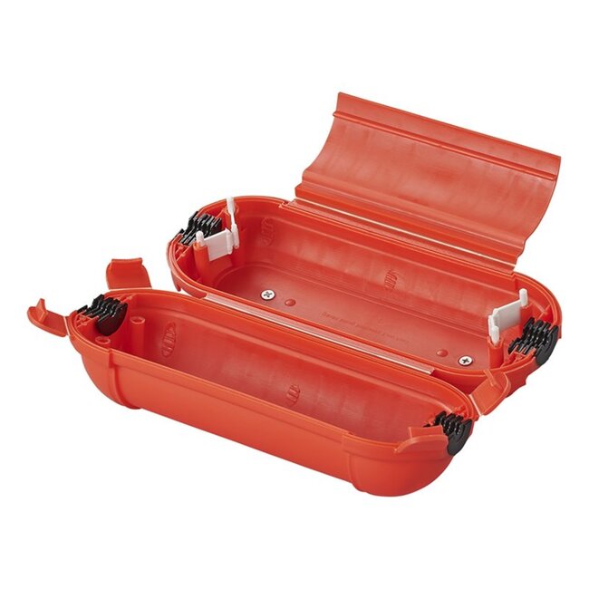 ProPlus Veiligheidsbox voor schuko stekkerverbindingen - spatwaterdicht - Ø 6.5 x 21 cm - rood