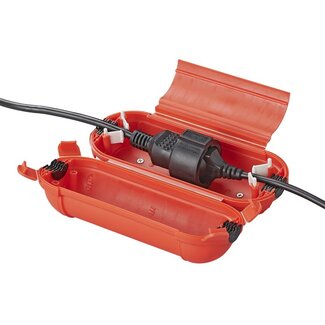 ProPlus Veiligheidsbox voor schuko stekkerverbindingen - spatwaterdicht - Ø 6.5 x 21 cm - rood