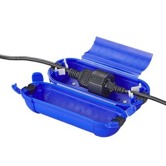 ProPlus Veiligheidsbox voor stekkerverbindingen - IP44 - Ø 6.5 x 21 cm - Blauw