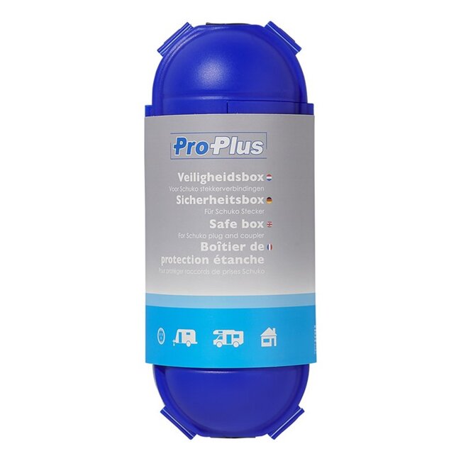 ProPlus Veiligheidsbox voor stekkerverbindingen - IP44 - Ø 6.5 x 21 cm - Blauw