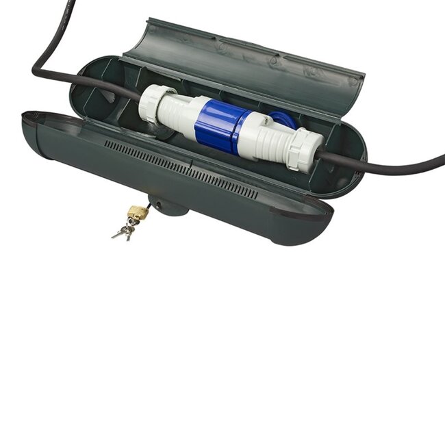 ProPlus Veiligheidsbox voor CEE-stekkerverbindingen met hangslot - IP44 - Ø 11 x 36 cm - zwart