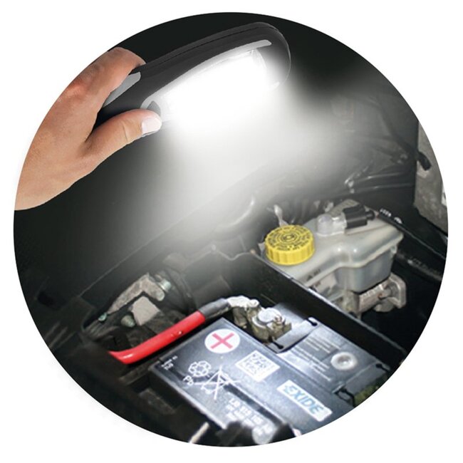 ProPlus Looplamp - 3 watt - LED - 300 lumen - Met magneet en haak - Incl. batterijen