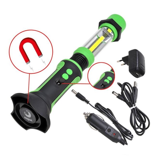 ProPlus Flexibele oplaadbare looplamp - COB LED - met haak en magneet