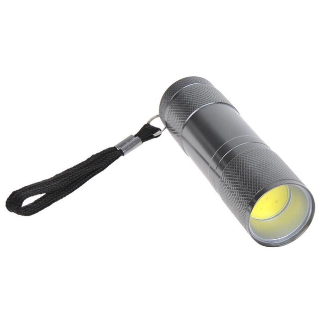 Pro Plus Zaklamp - COB LED's - 8.5 cm - Aluminium - 3 x AAA Batterij