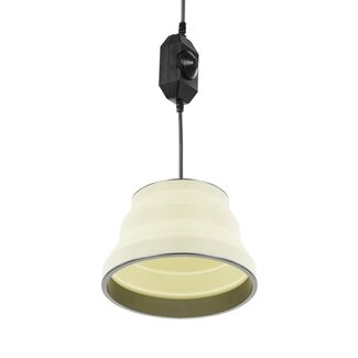 ProPlus Opvouwbare LED hanglamp - siliconen - wit - Ø 15 cm - traploos verstelbaar licht