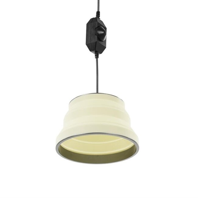 ProPlus Opvouwbare LED hanglamp - siliconen buitenlaag - warmwit licht - Ø 20 cm - wit