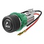 ProPlus Sigarettenaansteker met verlichting - Inbouwdoos - 12V/24V - Ø 28 mm - Zwart/Groen