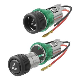 Pro Plus Sigarettenaansteker met Verlichting - Inbouwdoos - 12 Volt - Universeel - Ø 28 mm - blister