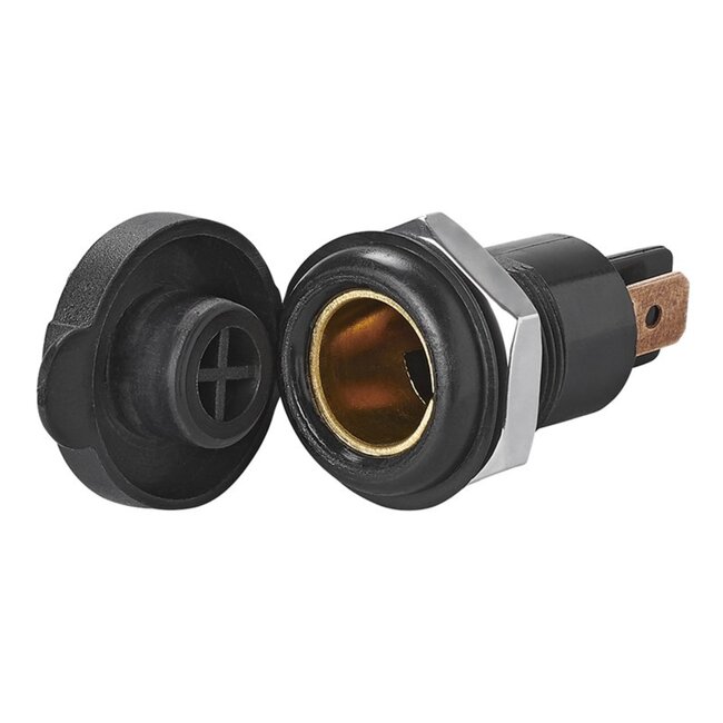 ProPlus Inbouwdoos - DIN - 12/24 Volt - 16 Ampère - Ø 18 mm - Zwart