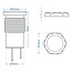 ProPlus Inbouwdoos - DIN - 12V - messing - Ø 18 mm - blisterverpakking