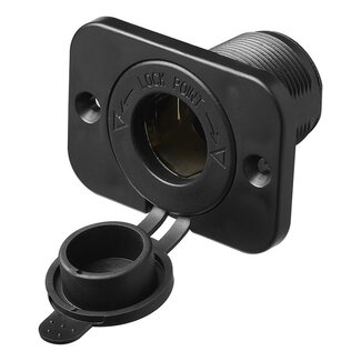 ProPlus Inbouwdoos sigarettenaansteker - stofdichte afsluitdop - 12V/24V - zwart