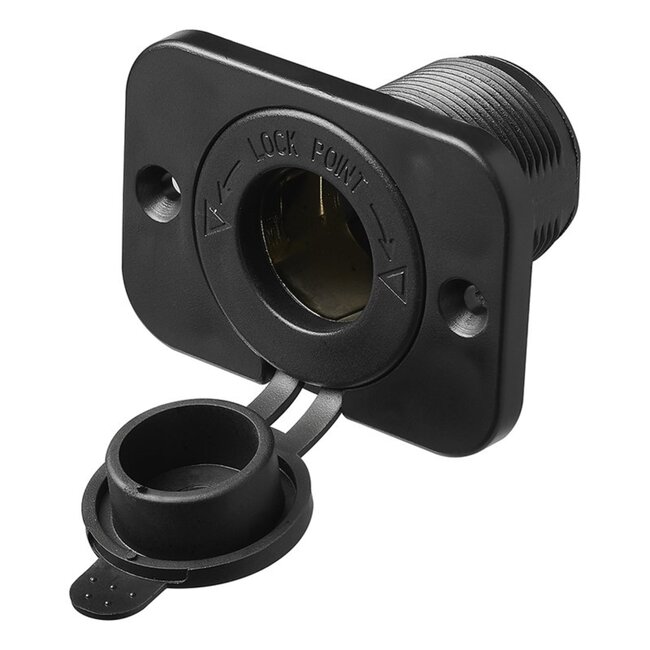 ProPlus Inbouwdoos sigarettenaansteker - stofdichte afsluitdop - 12V/24V - zwart