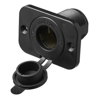 ProPlus Sigarettenaansteker-inbouwdoos - 12V/24V - met afsluitdop - zwart - 29 mm