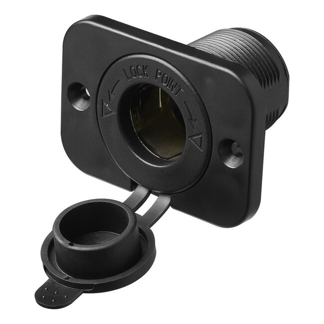 ProPlus Sigarettenaansteker-inbouwdoos - 12V/24V - met afsluitdop - zwart - 29 mm