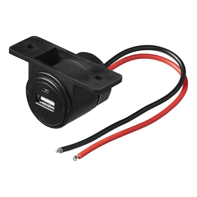 ProPlus USB-opbouwstekkerdoos - 2100mA - 12/24V - Compact - Zwart