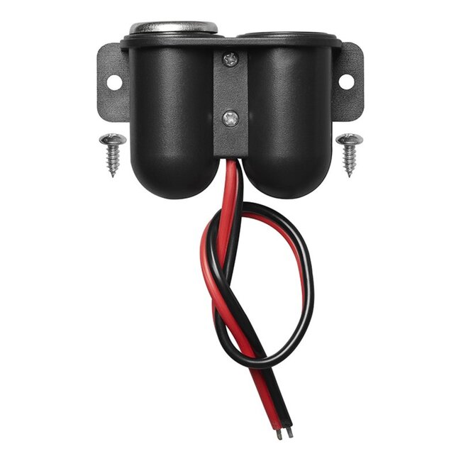 ProPlus Opbouw sigarettenaanstekerdoos - 2 USB-poorten - 12/24V - 2,1A - Zwart