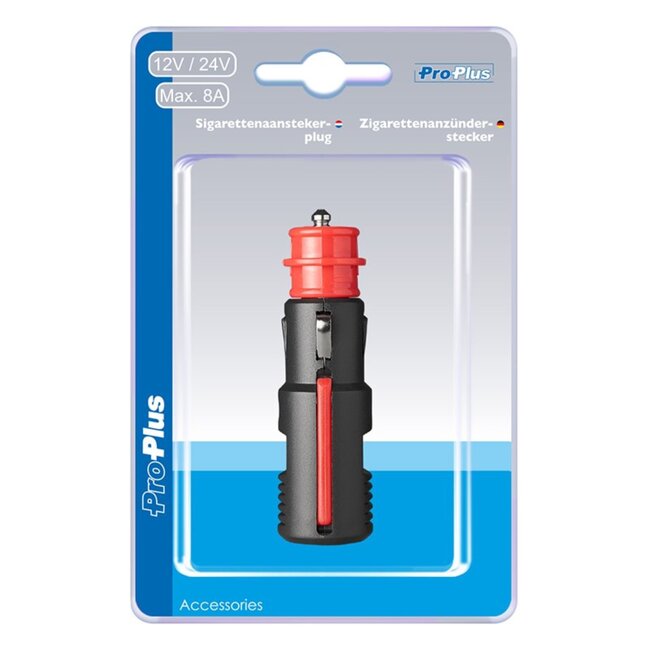 ProPlus Universele sigarettenaanstekerplug - 12V/24V - zwart