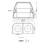 ProPlus Dubbel opbouwframe - 2 x Ø 29 mm - zwart - kunststof - blisterverpakking