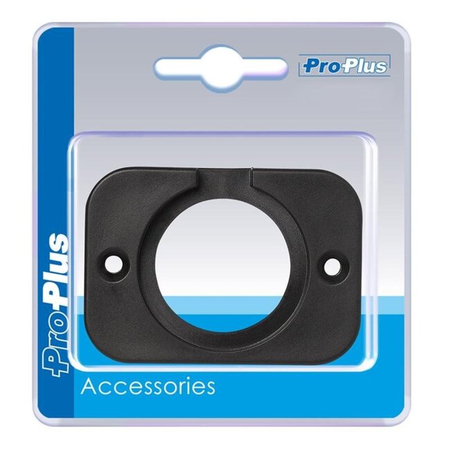 ProPlus Enkelvoudig inbouwframe - Ø 29 mm - zwart - kunststof - 2 bevestigingsgaten