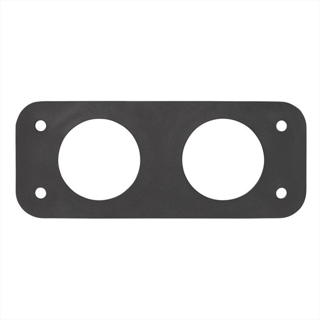 ProPlus Dubbel inbouwframe - kunststof - zwart - 105 x 43 x 10 mm