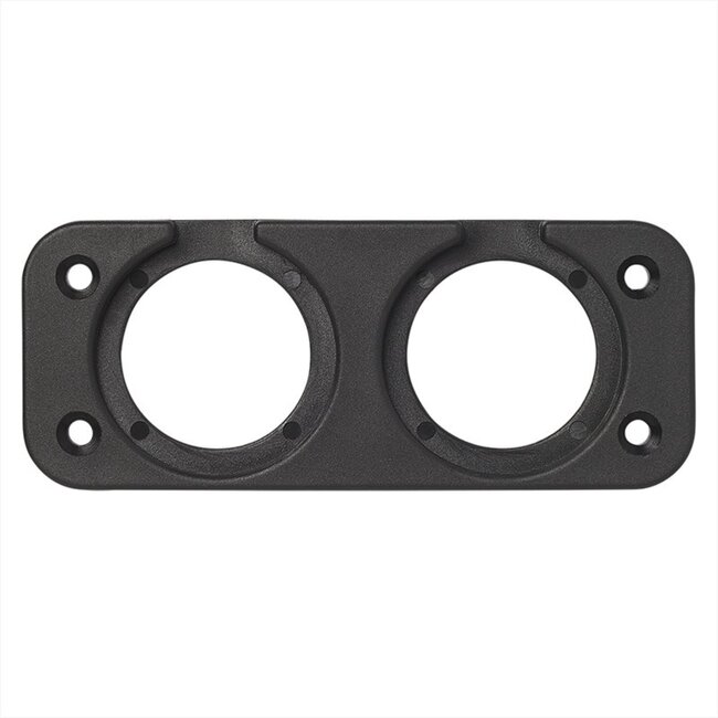 ProPlus Dubbel inbouwframe - kunststof - zwart - 105 x 43 x 10 mm