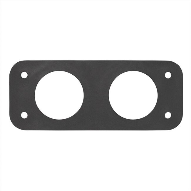 ProPlus Dubbel inbouw-installatieframe - kunststof - zwart - 2 x Ø 29 mm