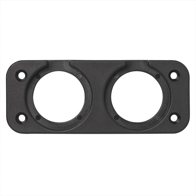 ProPlus Dubbel inbouw-installatieframe - kunststof - zwart - 2 x Ø 29 mm