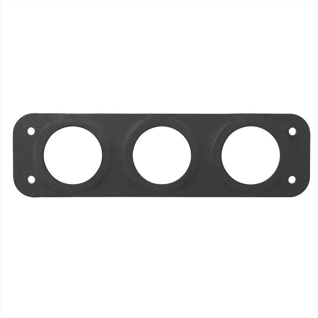 ProPlus Inbouw-installatieframe - drievoudig - Ø 29 mm - zwart - kunststof