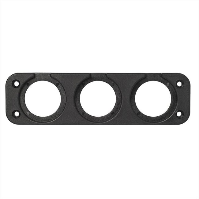 ProPlus Inbouw-installatieframe - drievoudig - Ø 29 mm - zwart - kunststof