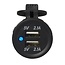 ProPlus Tweevoudige USB-inbouwdoos - 2100mA - 12V/24V - Ø 26 mm