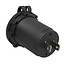 ProPlus Tweevoudige USB-inbouwdoos - 2100mA - 12/24 Volt - Ø 26 mm - zwart