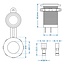 ProPlus Inbouwstekkerdoos DIN - 12/24 Volt - 16A - Ø 29 mm - Inbouwdiepte 48 mm