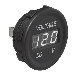 Pro Plus Voltmeter Digitaal - Inbouw - 6 t/m 30 Volt - Ø 28 mm