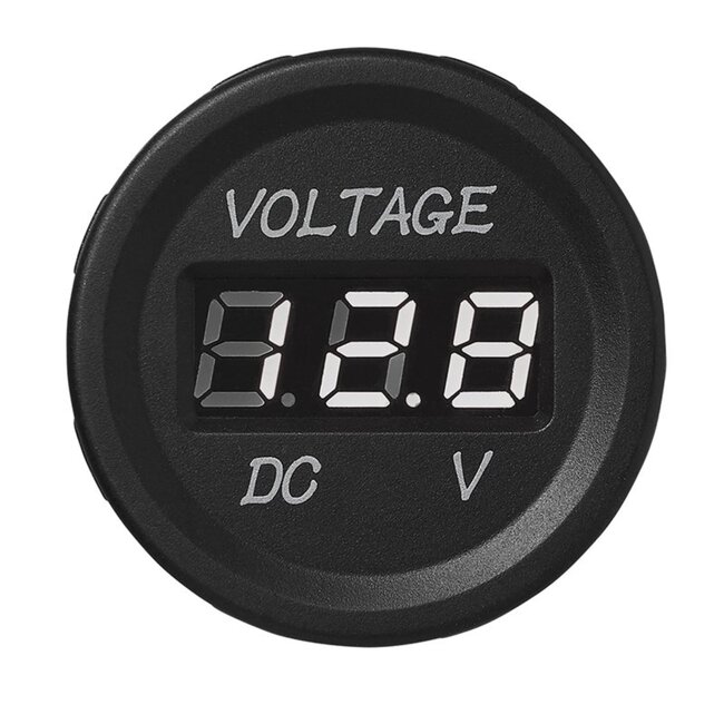 ProPlus Digitale inbouw voltmeter - 6-30V - Ø 28 mm - Voor auto en boot